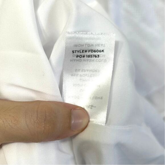 Lulus Sentimental Sweetie V-Neck Tie-Back Mini Dress NWT Women's Sz L White - Picture 6 of 6